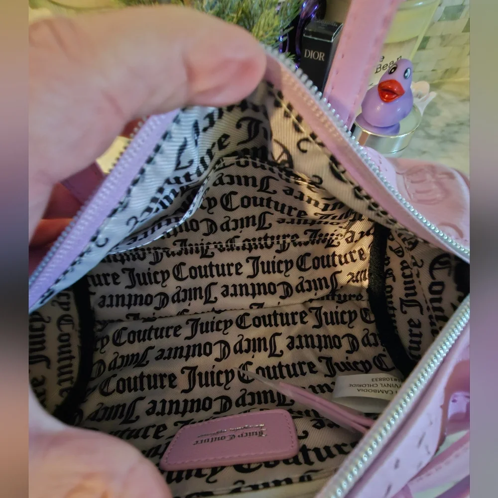 Nwt Juicy Couture Mini Barrel Light Pink Embossed Crossbody Satchel